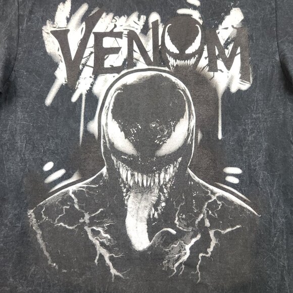 Marvel Venom Shirt Men's Large Black AOP Double Sided Graphic Spiderman Comics - Picture 8 of 9